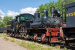 West Side Lumber Company Shay #14 is seen on display at the Colorado Railroad Museum 